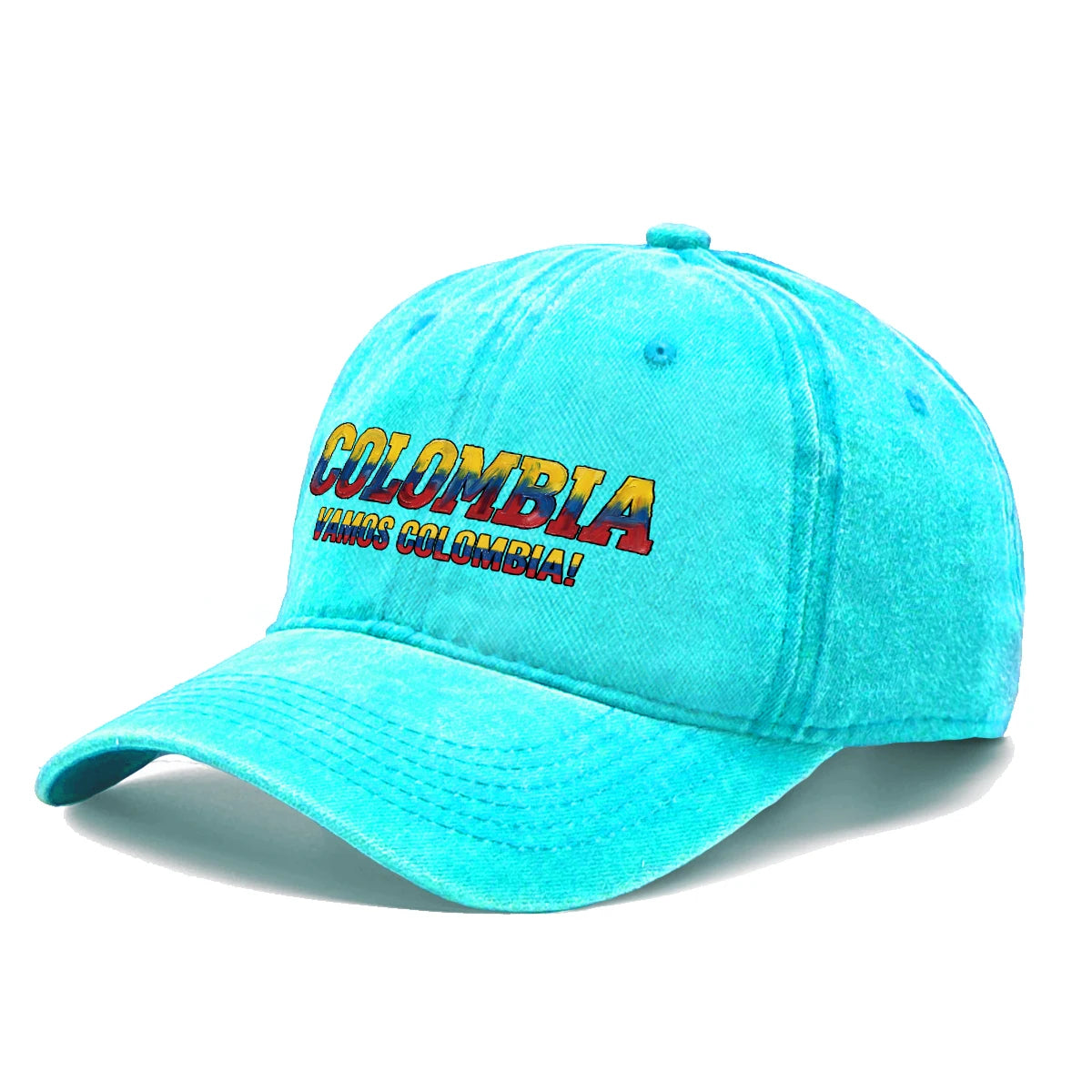 Adjustable Sun Hat With 2026 World Cup "VAMOS COLOMBIA" Printed Snapback Baseball Cap Unisex Solid Color Casual Sports Cap Gifts