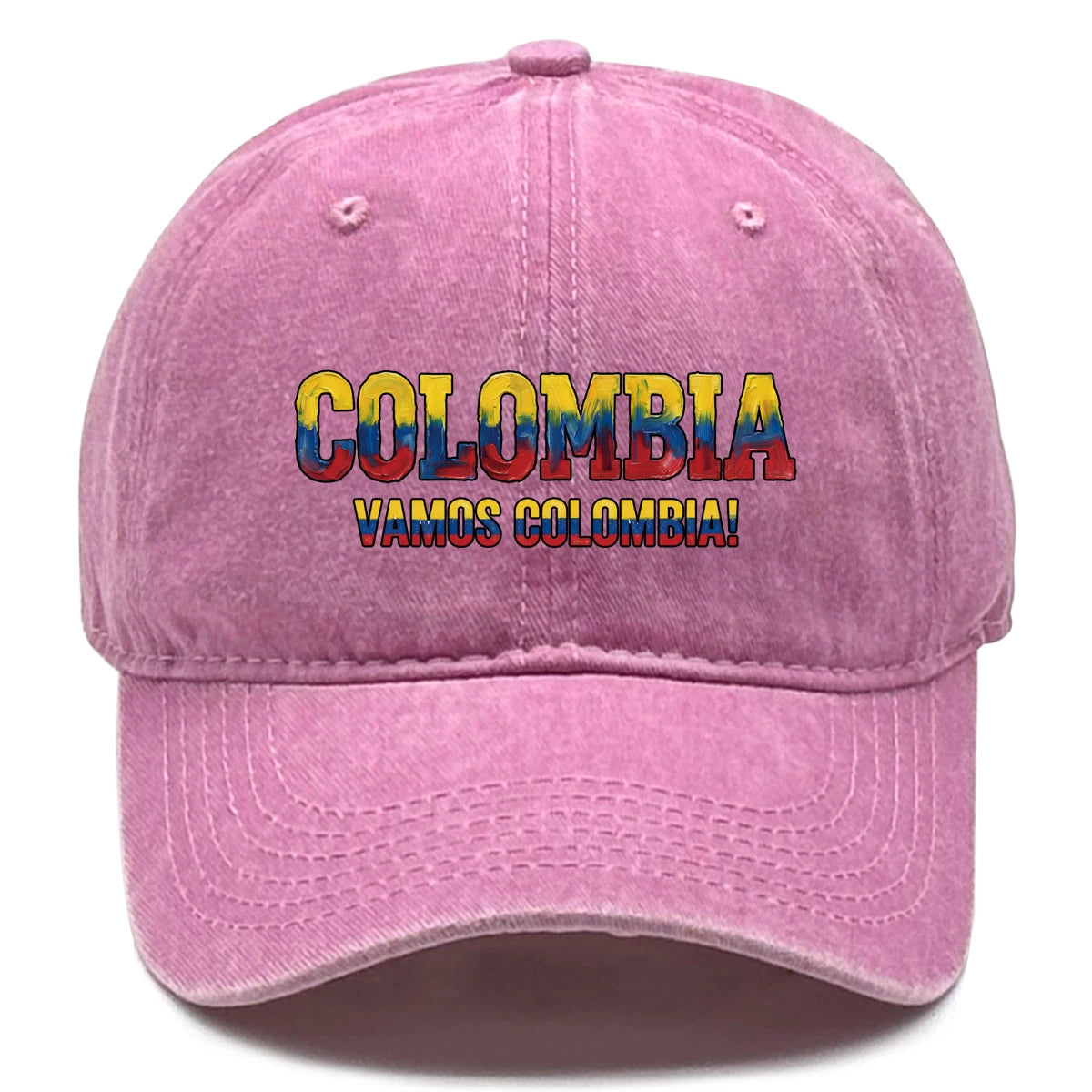 Adjustable Sun Hat With 2026 World Cup "VAMOS COLOMBIA" Printed Snapback Baseball Cap Unisex Solid Color Casual Sports Cap Gifts