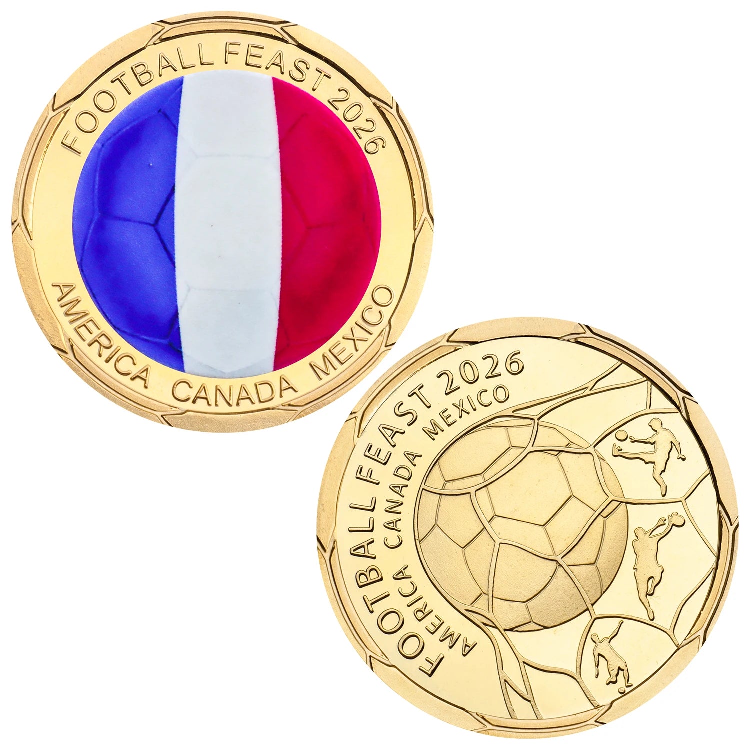 2026 Football Feast Commemorative Coin World Soccer Game Challenge Coin Souvenir Holiday Birthday Gifts for Fans Collectors ﻿
