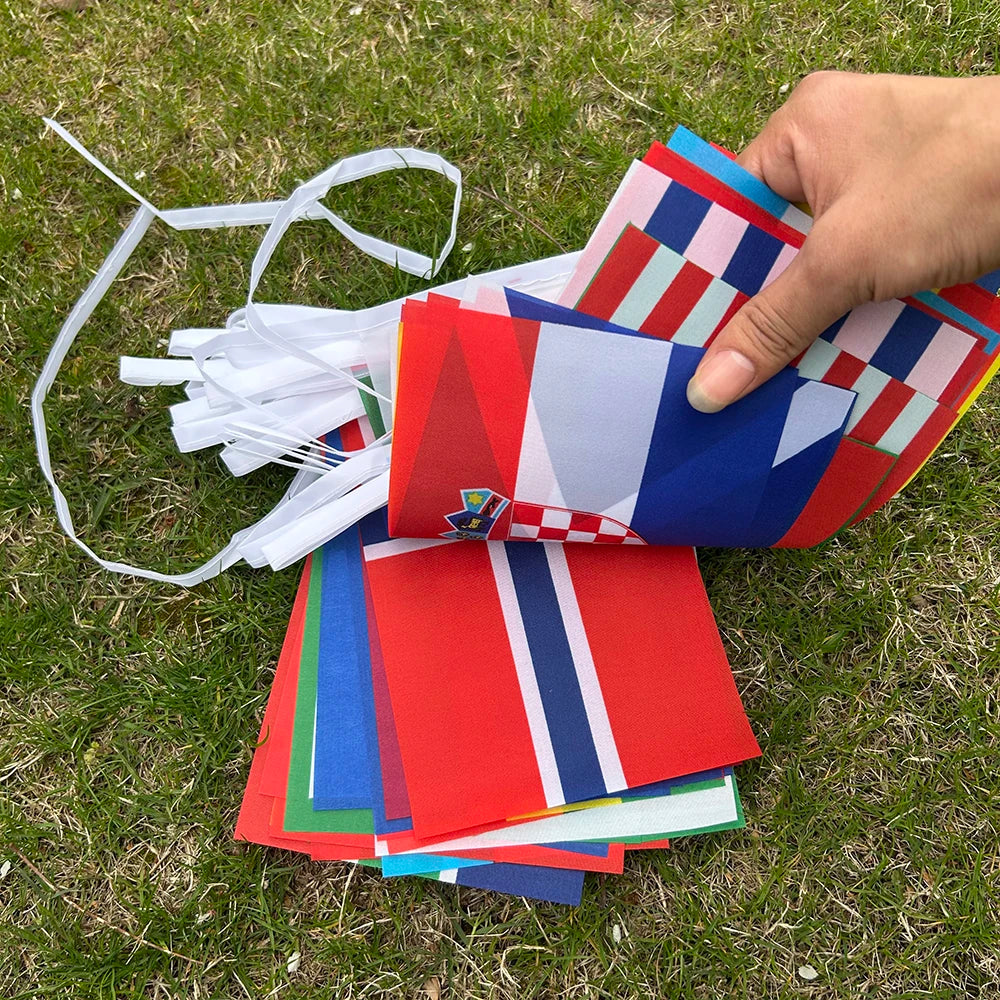 2026 42pcs world Country Flag 14x21cm NEW Football cup Countries Flag Bunting National String Banner Event Garlands decoration