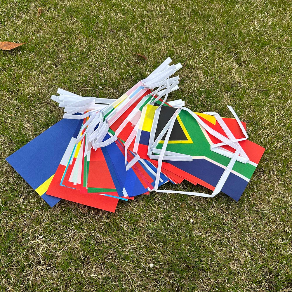 2026 42pcs world Country Flag 14x21cm NEW Football cup Countries Flag Bunting National String Banner Event Garlands decoration
