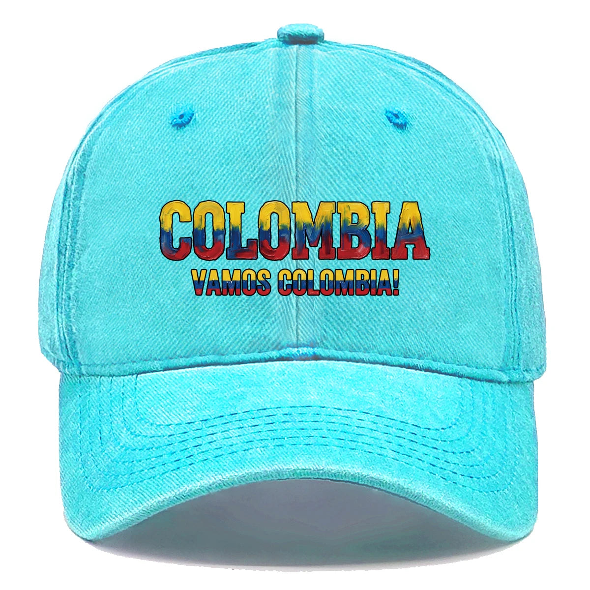 Adjustable Sun Hat With 2026 World Cup "VAMOS COLOMBIA" Printed Snapback Baseball Cap Unisex Solid Color Casual Sports Cap Gifts