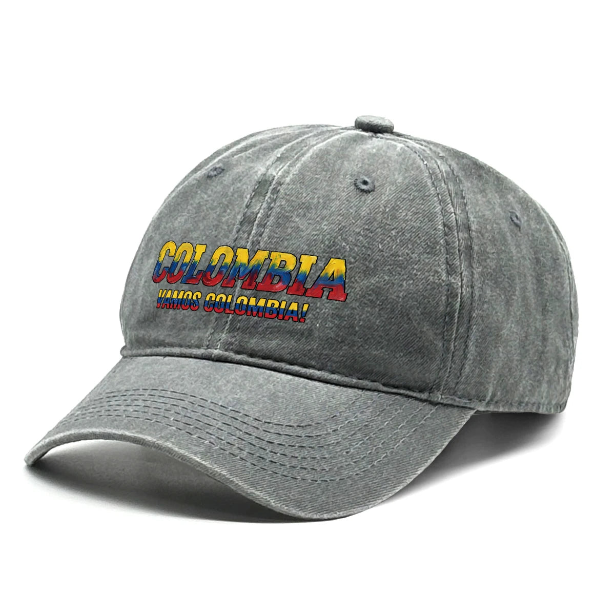 Adjustable Sun Hat With 2026 World Cup "VAMOS COLOMBIA" Printed Snapback Baseball Cap Unisex Solid Color Casual Sports Cap Gifts