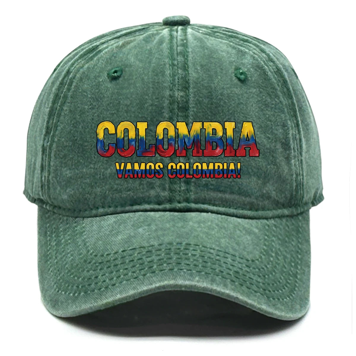 Adjustable Sun Hat With 2026 World Cup "VAMOS COLOMBIA" Printed Snapback Baseball Cap Unisex Solid Color Casual Sports Cap Gifts