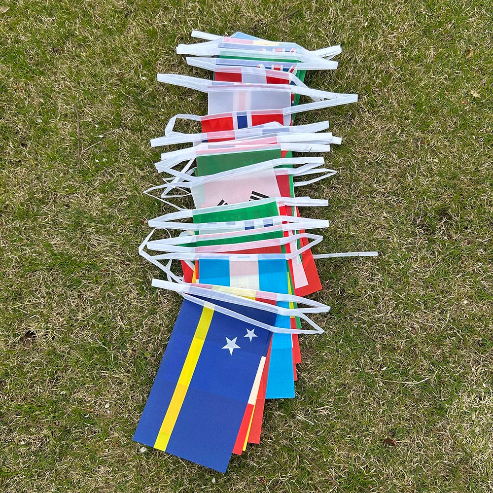 2026 42pcs world Country Flag 14x21cm NEW Football cup Countries Flag Bunting National String Banner Event Garlands decoration